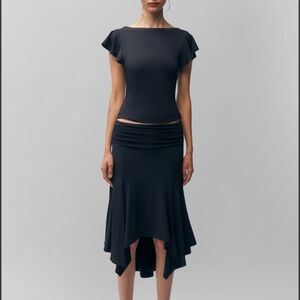 Danielle Guizio Soffiano Skirt